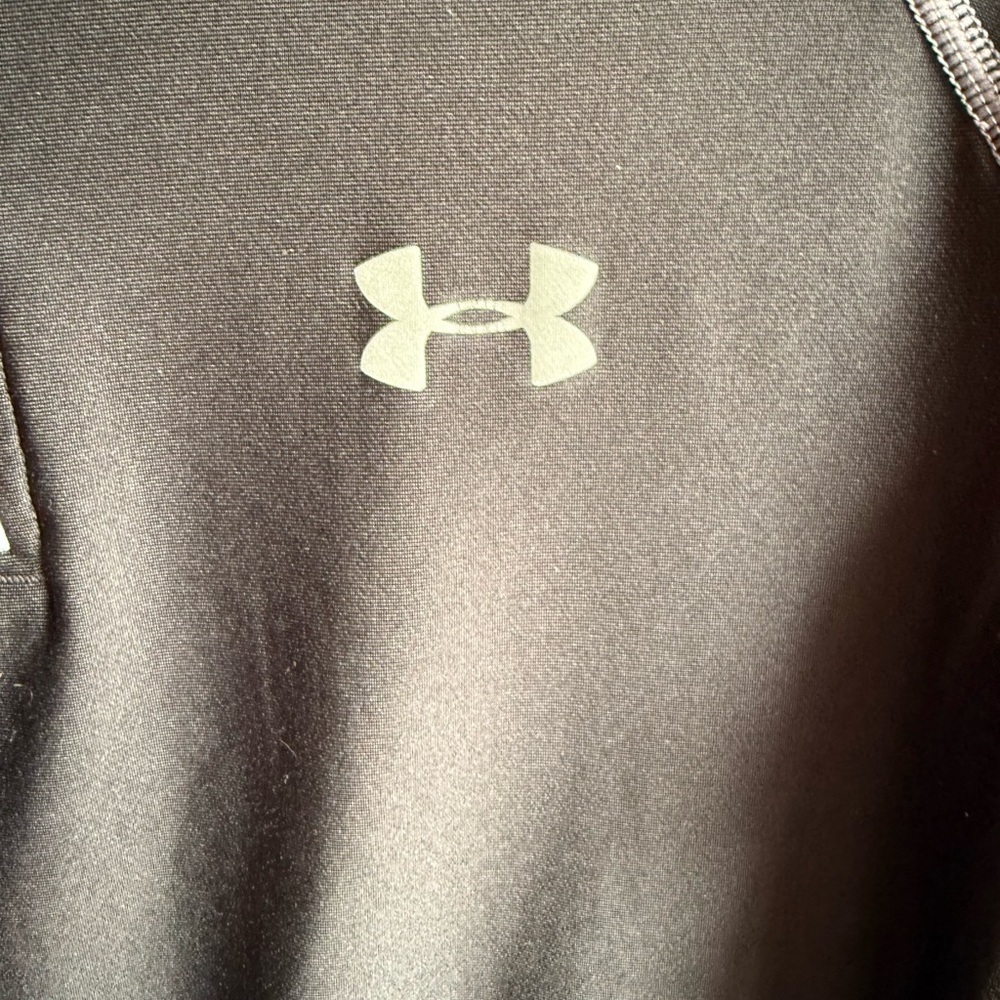 Men’s M Black Under Armour Coldgear Quarter Zip Athletic/Active Wear Pullover - Picture 2 of 8